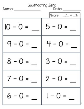 Subtracting Zero by Alyssa Korzon | TPT