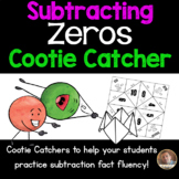 Subtracting Zeros Cootie Catcher/Fortune Teller- Perfect f
