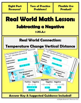 Preview of Subtracting a Negative: Engaging 8 Part Lesson/Practice (Flexible Use!)
