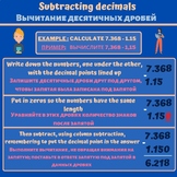 Subtracting decimals (English/Russian)