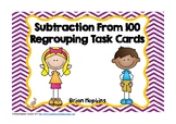 Subtracting from 100 Task Cards