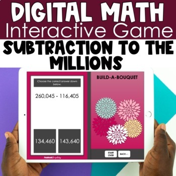 Preview of Subtracting to the Millions Interactive Math Game - 4th Grade Subtraction Game