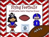 Subtracting with Tens Frames Math Center--Flying Footballs