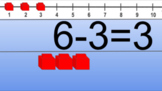 Subtraction 1-10 (with visuals & number line)