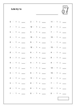 Preview of Subtraction 1-12 Bulk Fluency Sheets (45 per sheet, 1150 sheets)