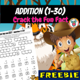 Addition 1 - 30 Free Crack the Fun Fact Math Worksheet Activity