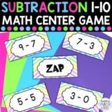 Subtraction 1 to 10 ZAP Math Center Game