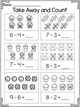 subtraction worksheets for kindergarten and subtraction activities