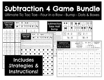 Preview of Subtraction 4 Game Bundle - 203 Games - Strategies Included!