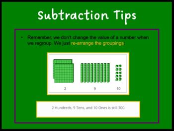 Subtraction Across Zeroes (PowerPoint) by Mrs. Lane | TpT