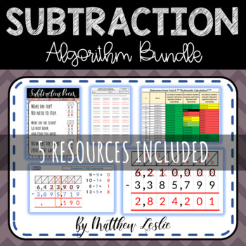 Preview of Subtraction Algorithm Bundle