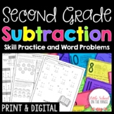 Second Grade Subtraction | Print and Digital