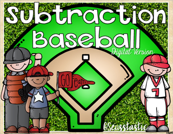 Preview of Subtraction Baseball (Facts to 20)