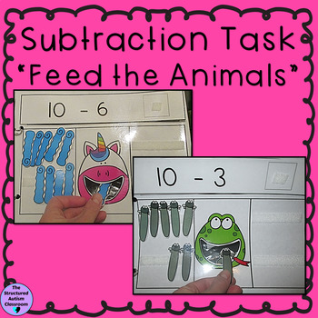 Preview of Subtraction Work Task for Autism and Special Education