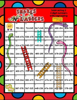 Preview of Subtraction - Board Game - Subtracting 2 3-digit numbers with regrouping