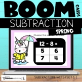 Subtraction Boom Cards™ for Spring {1st and 2nd grade}