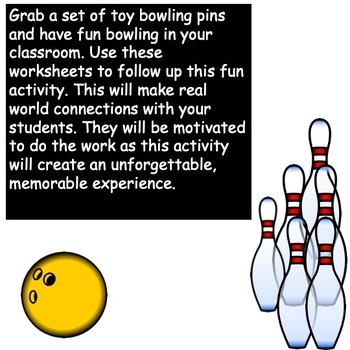 subtraction bowling print go k oa 2 1 oa 1 by 123kteach tpt