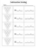 Subtraction Bowling Recording Sheet