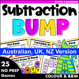 Subtraction Bump Games: 25 Subtraction Facts Games [Austra