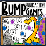 Subtraction Bump Games using 2 dice - Dinosaur
