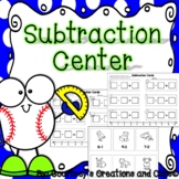 Simple Subtraction Worksheet Center Activities for Kindergarten