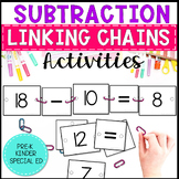 Subtraction Linking Chains - Great for Fine Motor Task Box