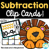 Subtraction Clip Cards Numbers to 10