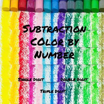 Preview of Subtraction Color by Numbers