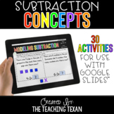 Subtraction Concepts Activities for Google and Distance Learning
