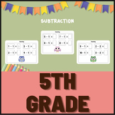 Subtraction Counting Worksheet 1-10 | 5Th Grade Worksheets