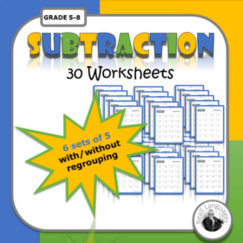 Preview of Subtraction: Differentiated Worksheet Collection