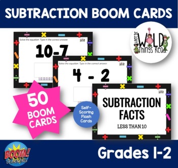 Preview of Subtraction Boom Cards: No Regrouping
