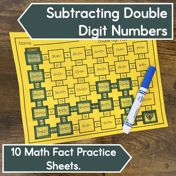 Preview of Subtraction (Double Digit) Activity Mazes/Addition Practice