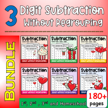 Preview of Subtraction: Easy Timed Math Drills | Math Fact Fluency | Without Regrouping