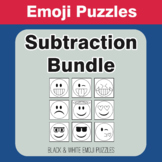 Subtraction - Emoji Picture Puzzles Bundle