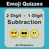 Subtraction Emoji Quiz (2-Digit minus 1-Digit)