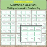 Subtraction Equations Montessori Math Elementary Homeschool