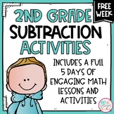 Subtraction FREE Math Activities with Lessons SECOND GRADE