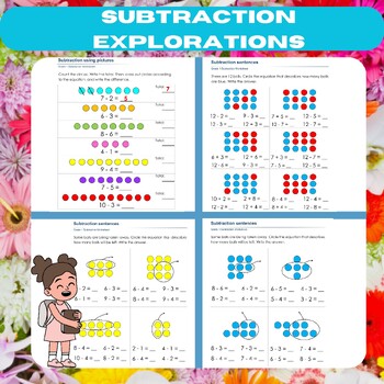 Preview of Subtraction Explorations: Grade 1 Math Worksheets Collection