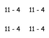 Subtraction Fact Flashcards using Modeling and Strategies 