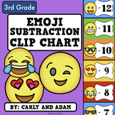 Subtraction Fact Fluency Clip Chart (Emoji Theme)
