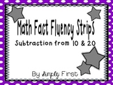 Subtraction Fact Fluency Strips (0-20)