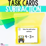 Subtraction Fact Fluency Task Cards or Scoot Game, Subtrac