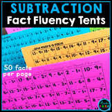 Subtraction Fact Fluency Tents | Subtraction Flash Cards