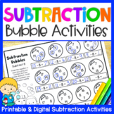 Subtraction Fact Fluency to 20 - Subtraction Bubble Worksheets