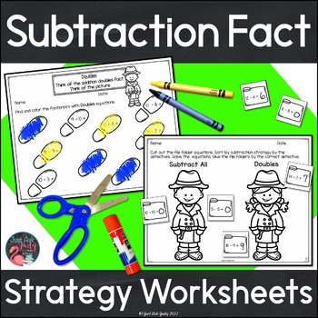 Subtraction Fact Strategies Worksheets by Just Ask Judy | TpT