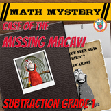 Subtraction & Word Problems Math Mystery 1st Grade Edition