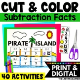 Subtraction Facts Cut and Color Yearlong Bundle
