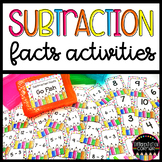 Subtraction Facts Game Free Math Task Cards