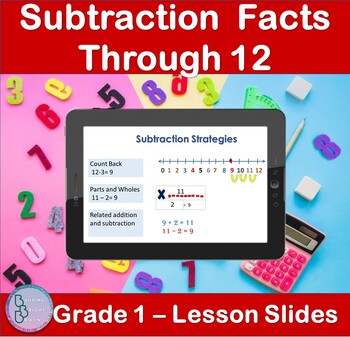 Preview of Subtraction Facts Through 12 | PowerPoint Lesson Slides for First Grade